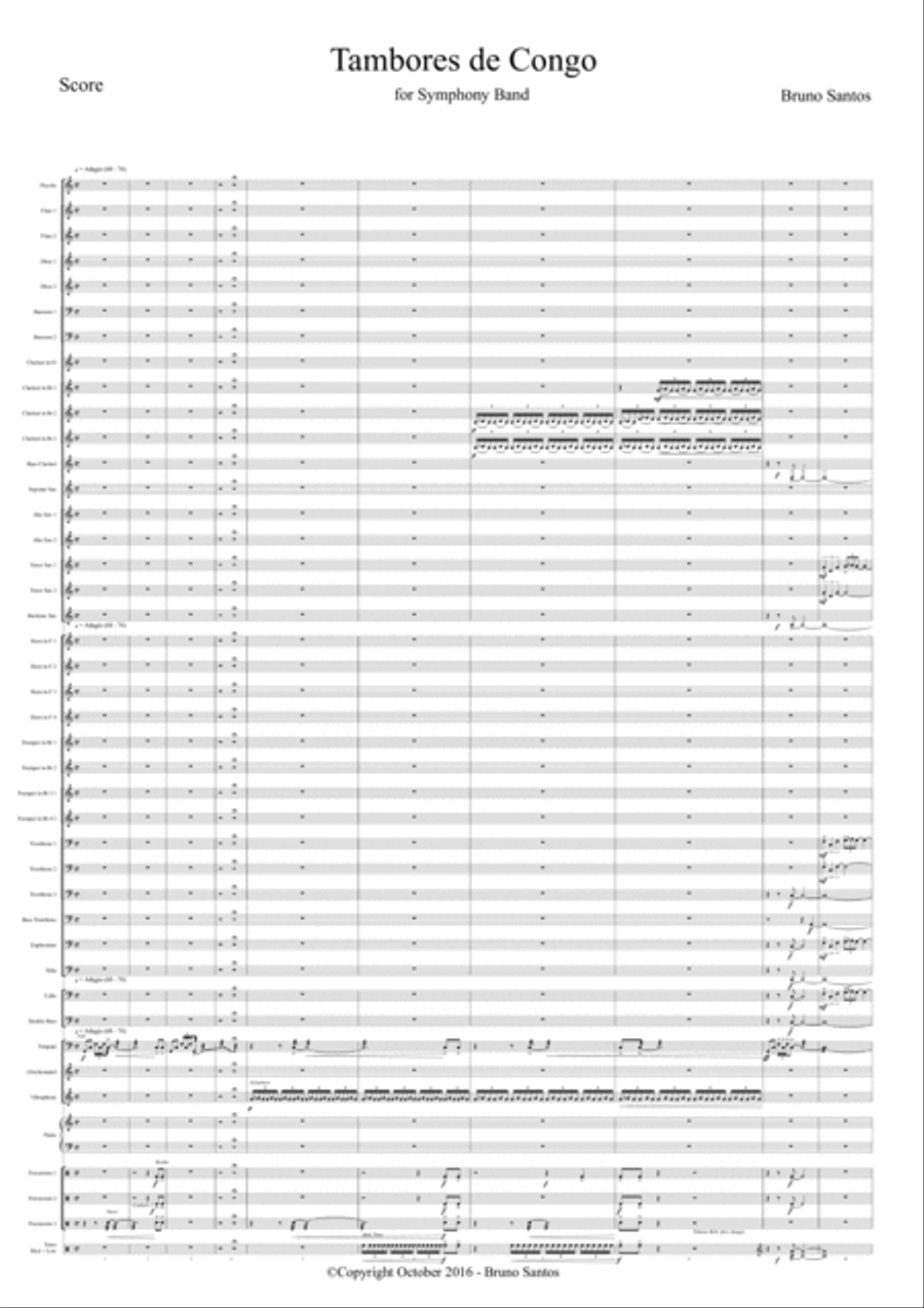 Tambores de Congo Concert Band scores gallery preview page 1