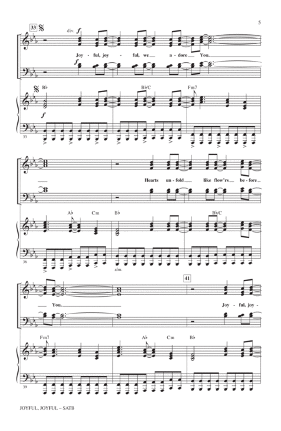 Joyful, Joyful 4-Part scores gallery preview page 4