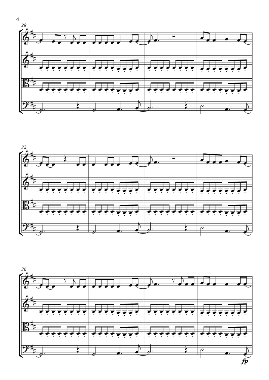 Without You String Quartet scores gallery preview page 4