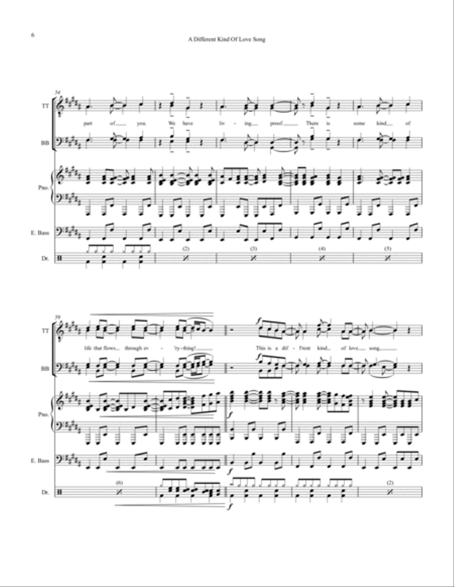 A Different Kind Of Lovesong Small Ensemble scores gallery preview page 6