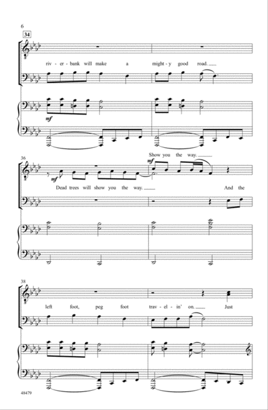 Follow the Drinking Gourd Choir scores gallery preview page 5