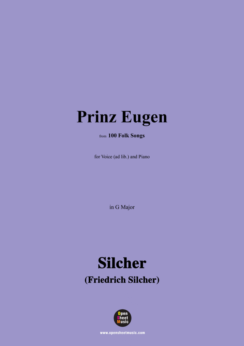 Silcher-Prinz Eugen,for Voice(ad lib.) and Piano image number null