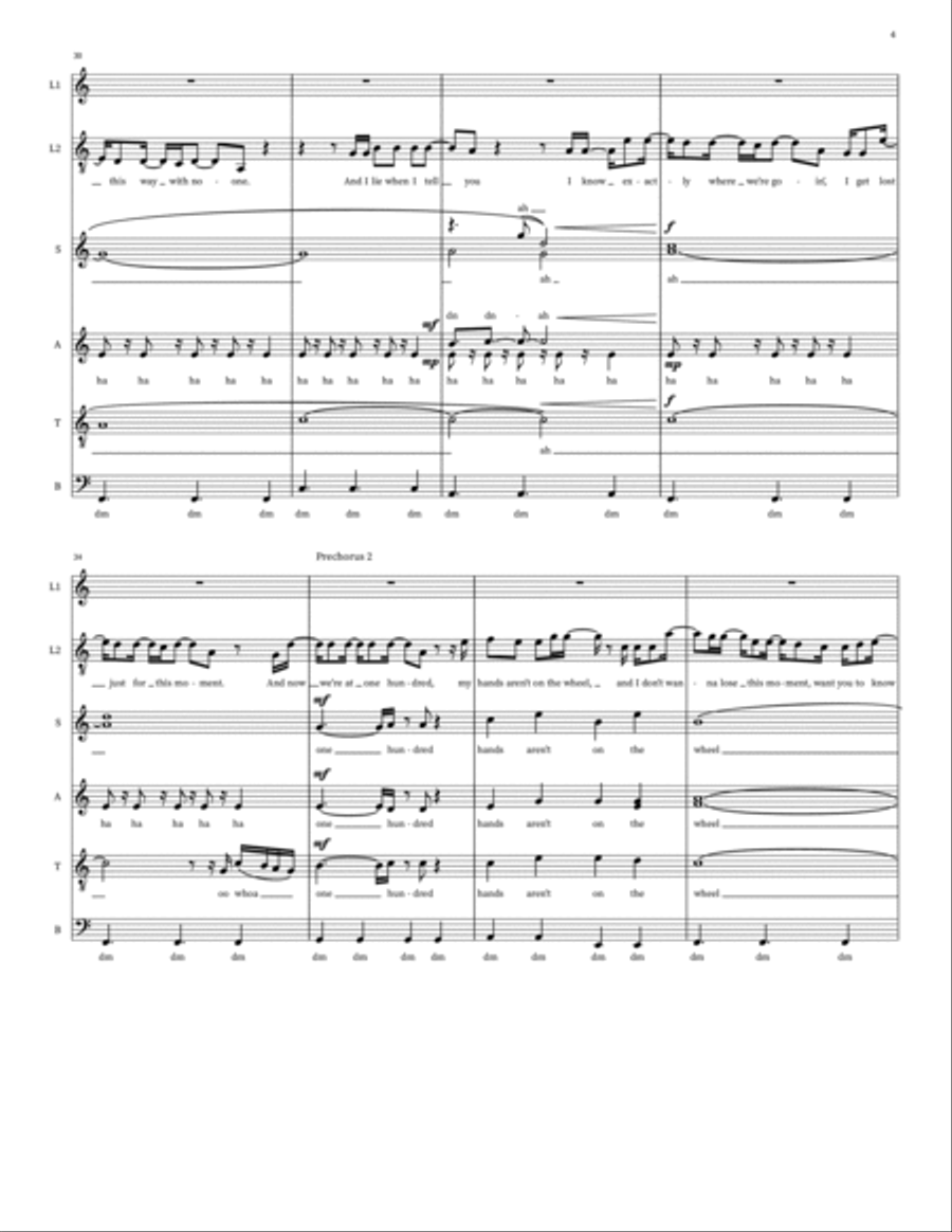 Reckless Driving Feat. Ben Kessler Divisi scores gallery preview page 4