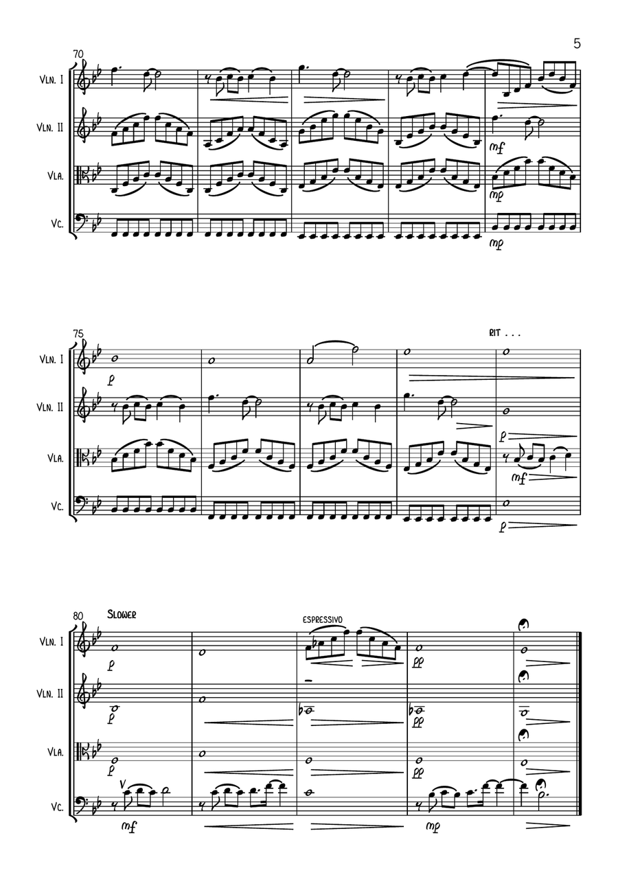 Yellow String Quartet scores gallery preview page 5