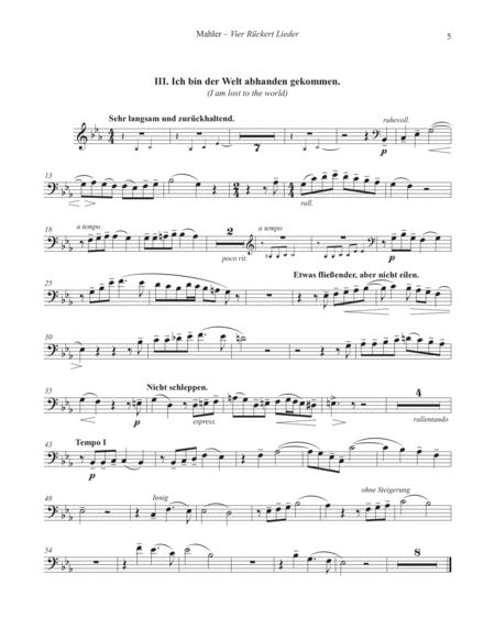 Ruckert Lieder for Euphonium and Piano