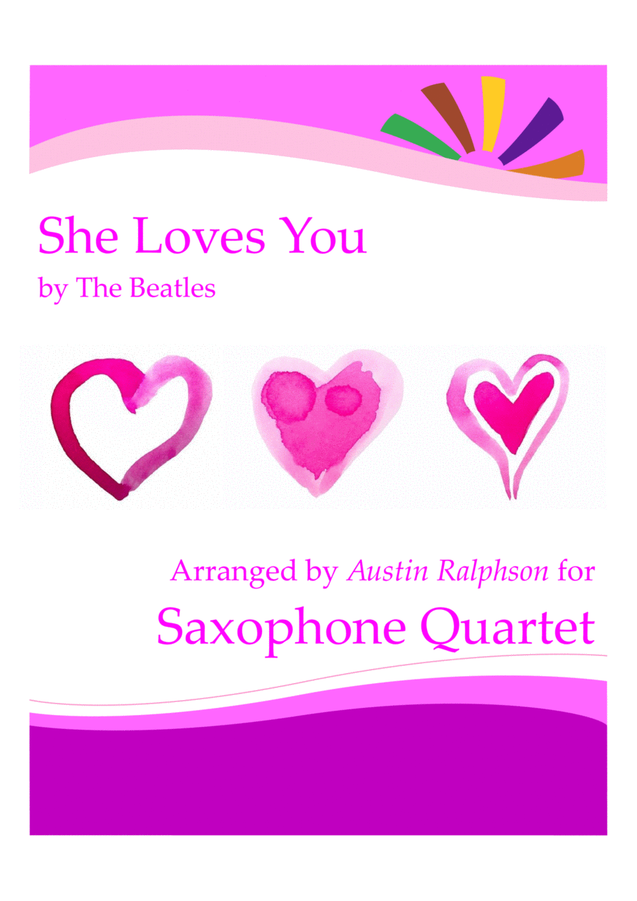 She Loves You Saxophone Quartet scores gallery preview page 1