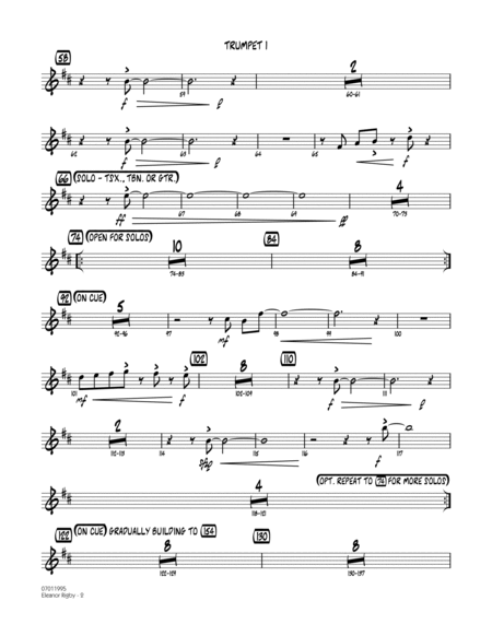 Eleanor Rigby - Trumpet 1