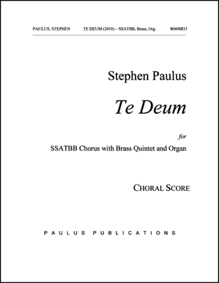 Book cover for Te Deum (2010) - Choral Score