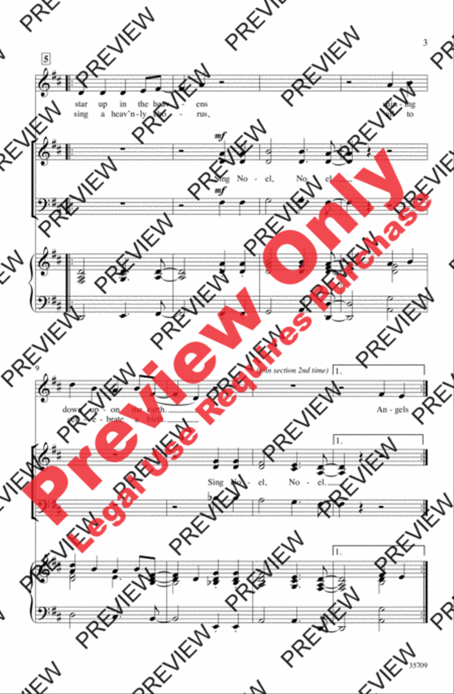 Sing Noel, Noel! 3-Part scores gallery preview page 3