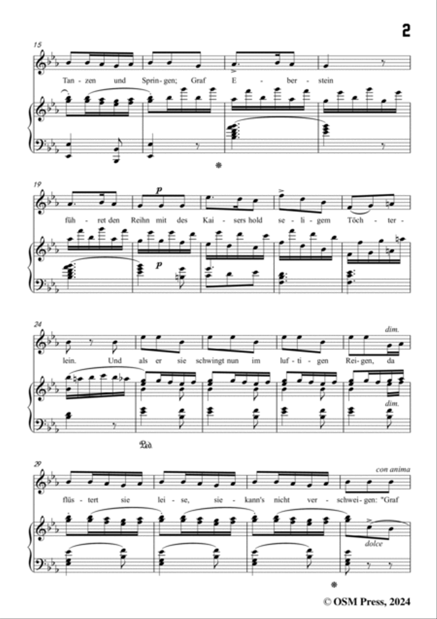 C. Loewe-Graf Eberstein(Zu Speier im Saale da hebt sich ein Klingen),in E flat Major Voice scores gallery preview page 3