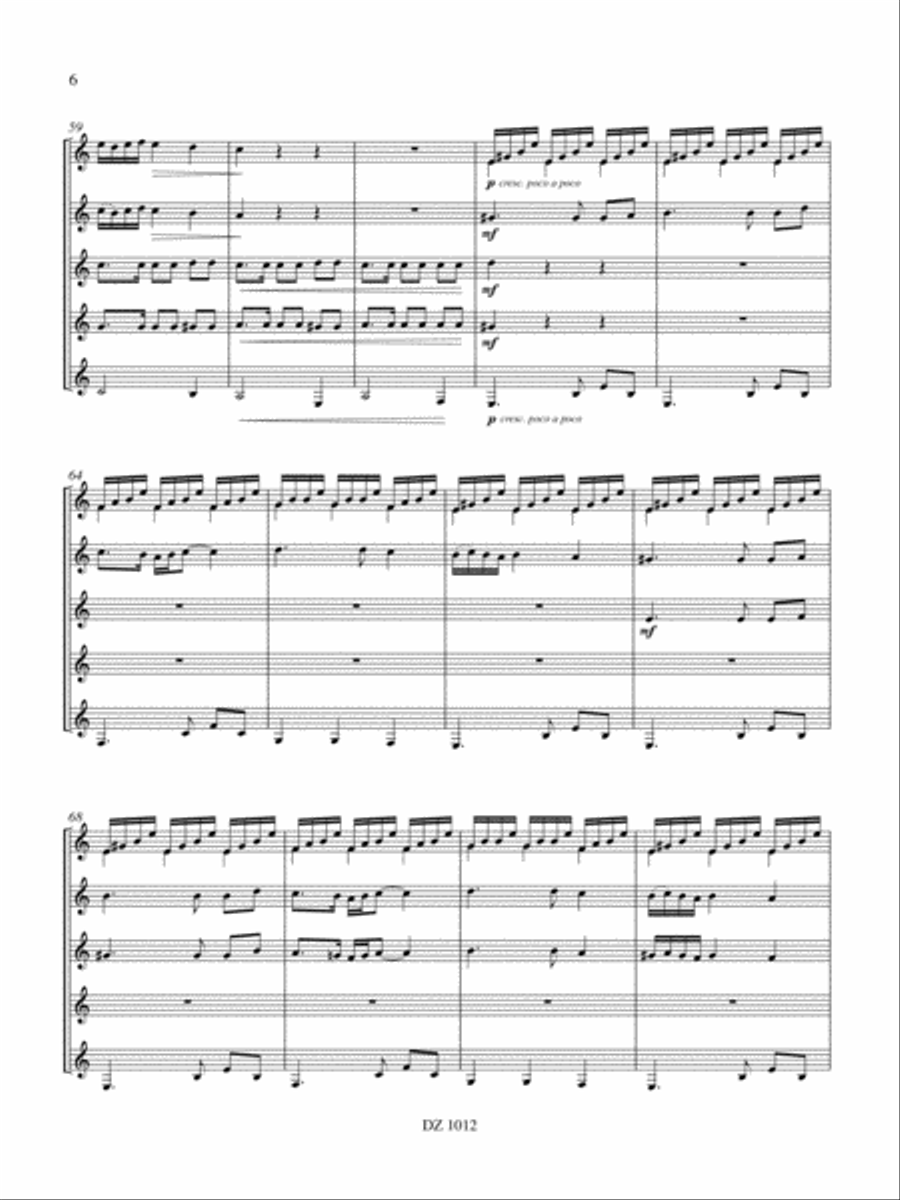 Paysage Ibérique Guitar Ensemble scores gallery preview page 6