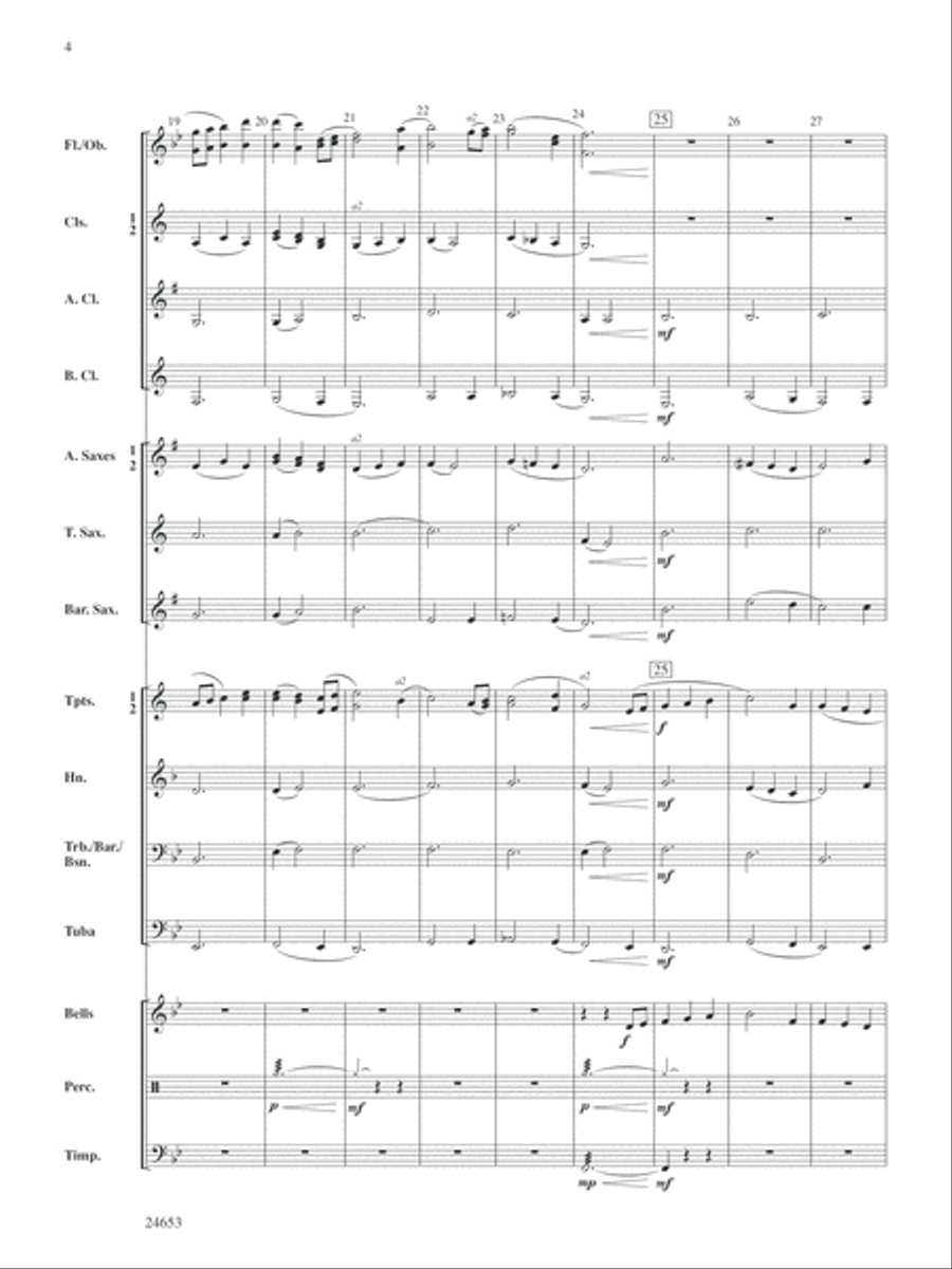 Lydian Lullaby: Score Lydian Lullaby: Score Concert Band scores gallery preview page 4