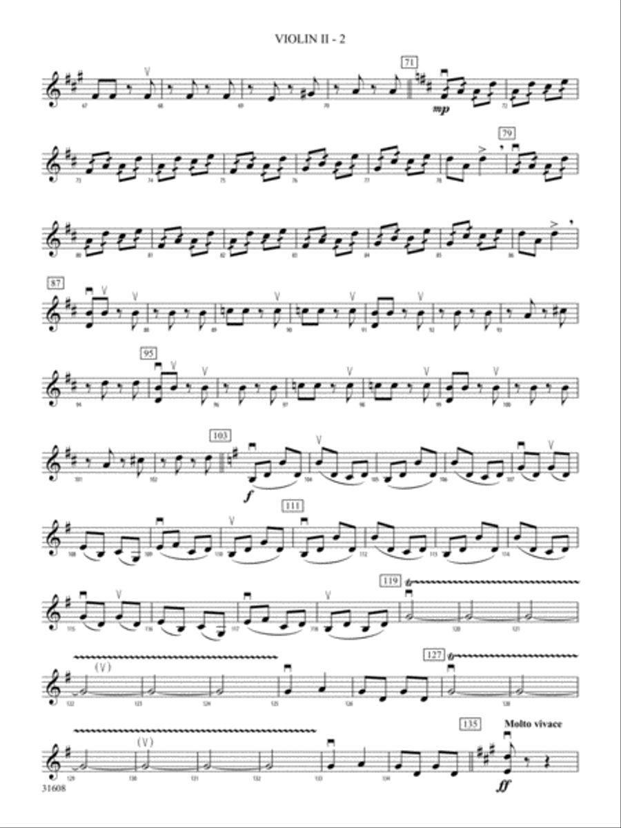 Souvenir d'Amerique: 2nd Violin String Orchestra scores gallery preview page 2