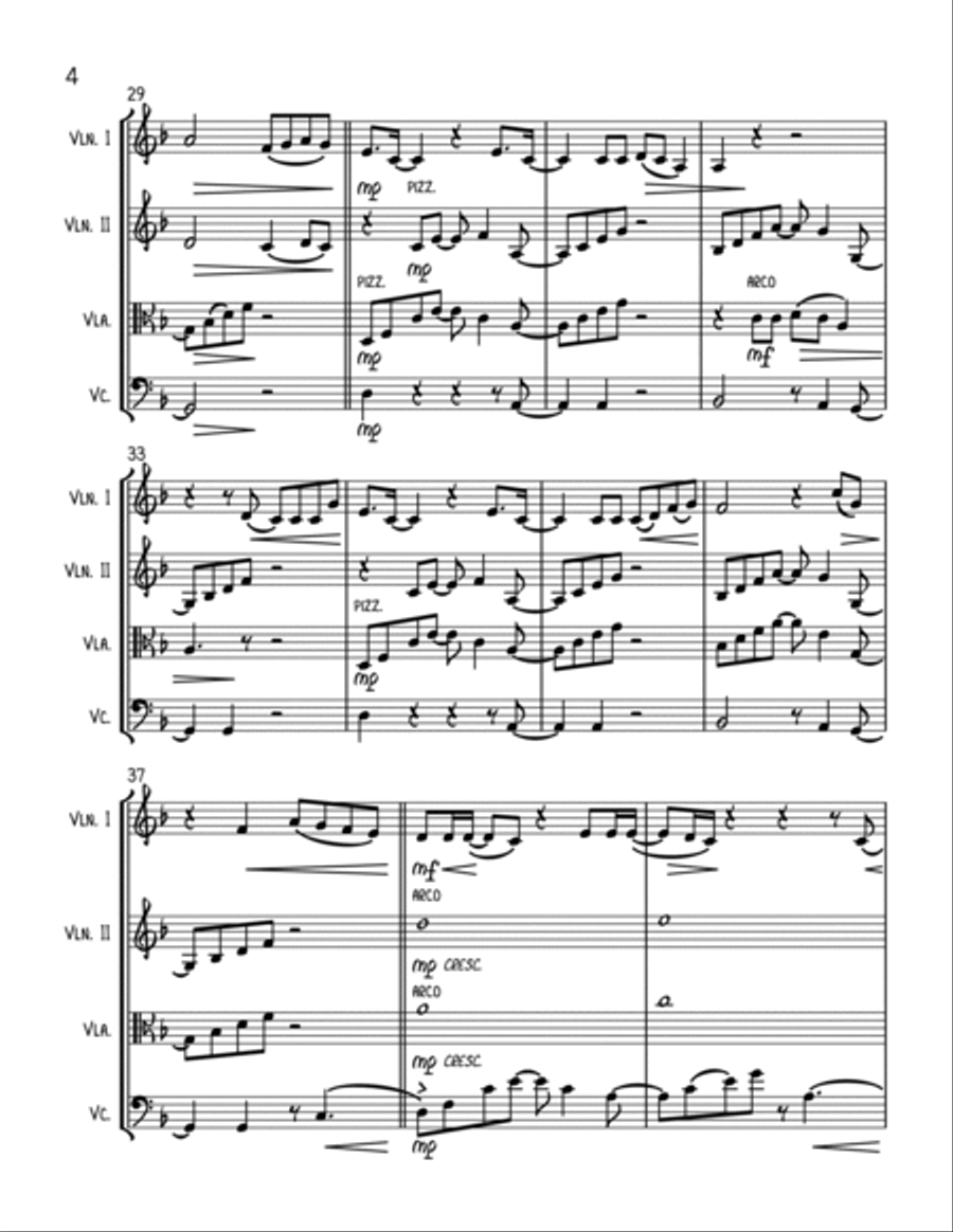 Positions String Quartet scores gallery preview page 4