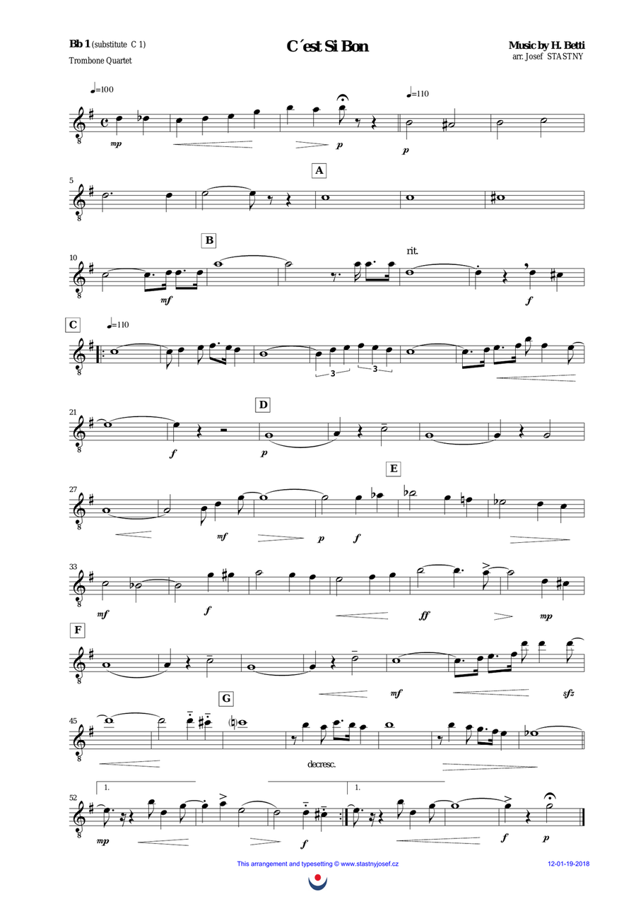 C´est Si Bon Brass Ensemble scores gallery preview page 4