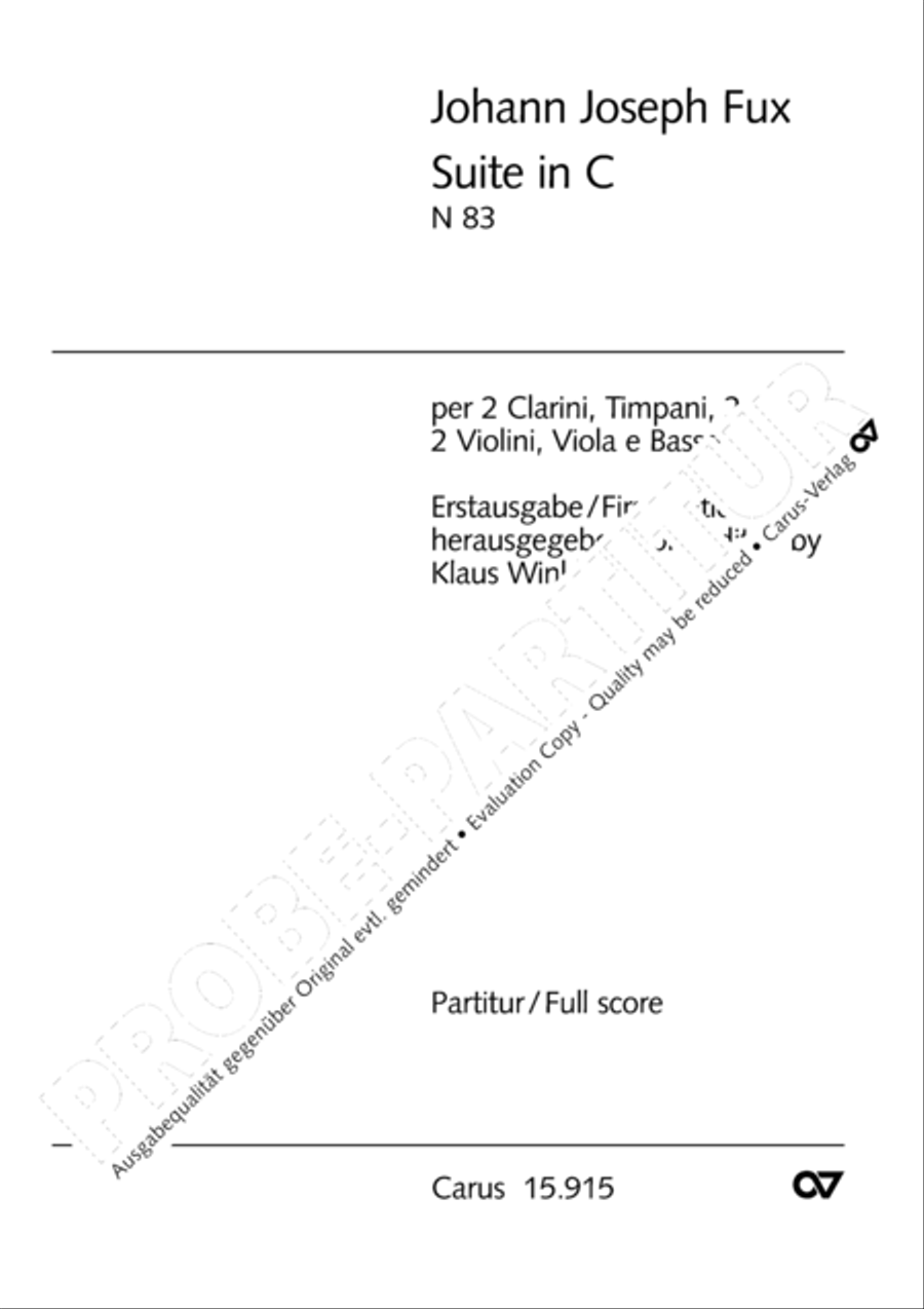 Suite in C minor Oboe scores gallery preview page 2