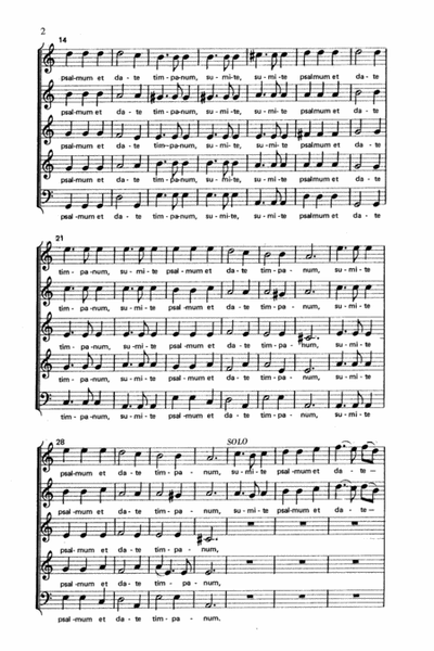 Sumite Psalmum - Schutz - Choeur