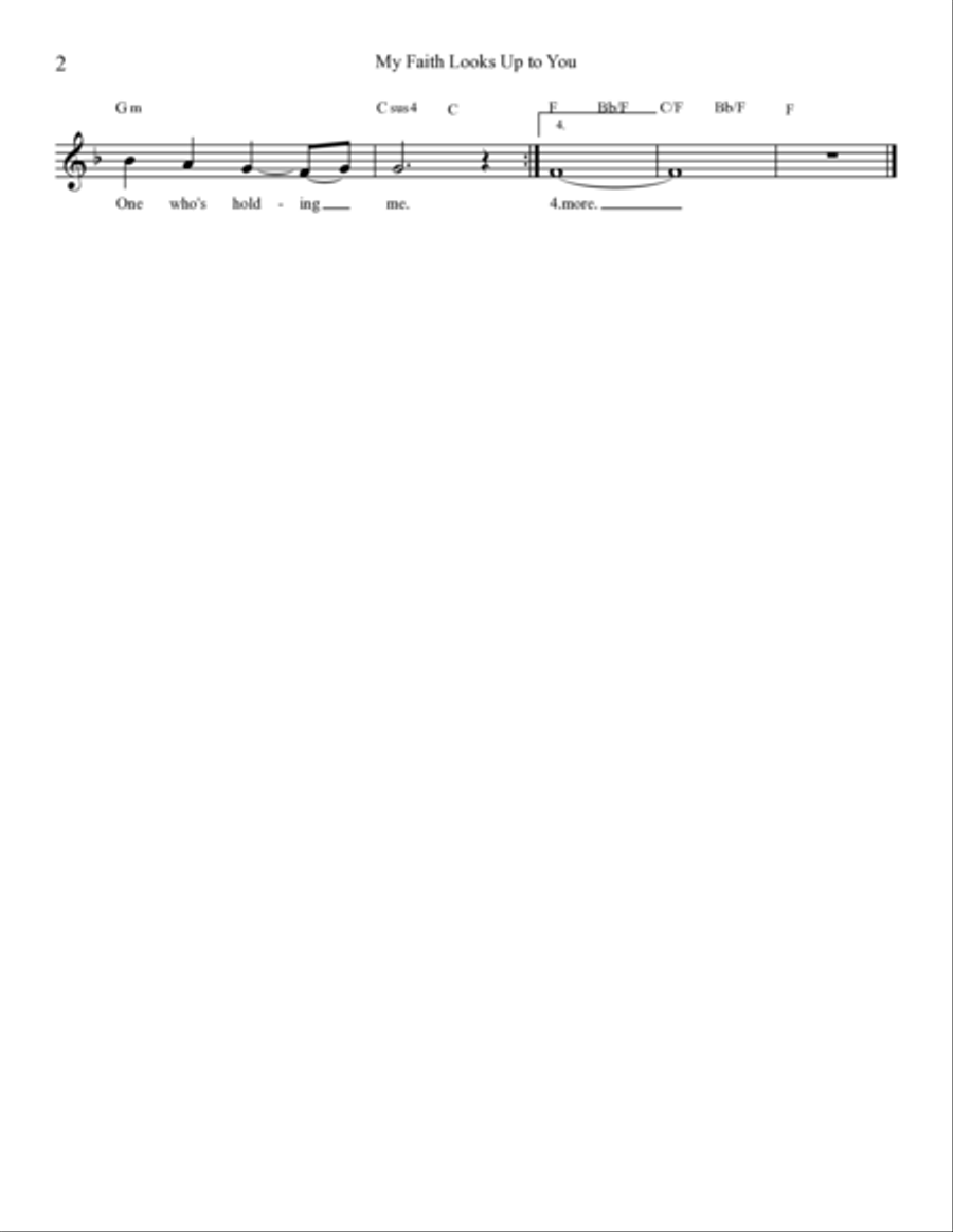 My Faith Looks Up to You Piano, Vocal, Guitar scores gallery preview page 6
