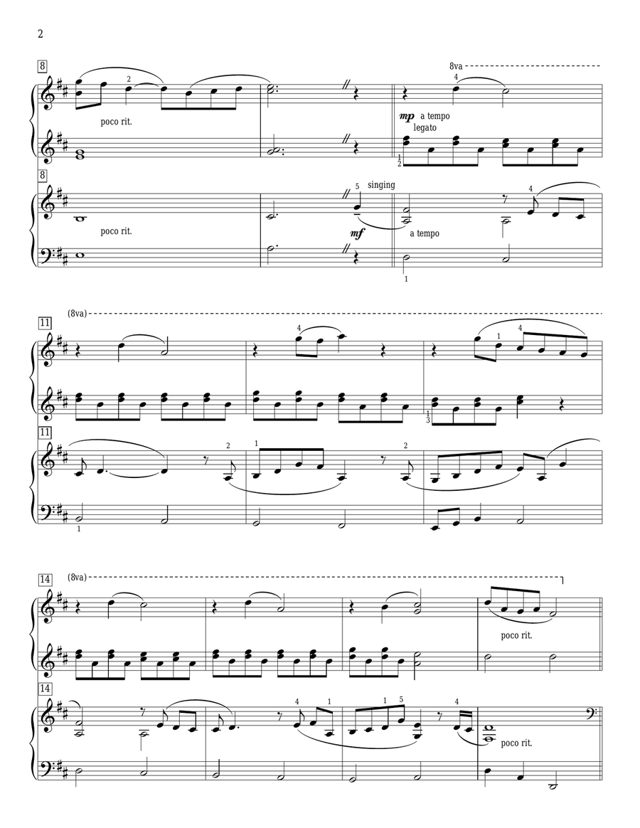 Scarlet Hearts Piano Duet scores gallery preview page 2