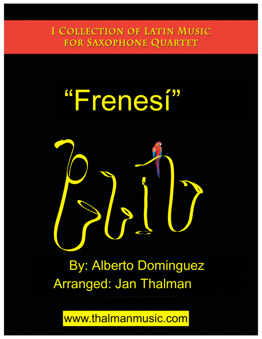 Frenesí Saxophone Quartet scores gallery preview page 1