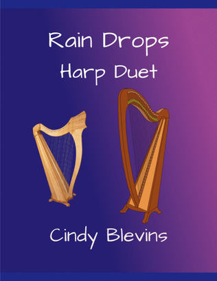 Book cover for Rain Drops, arranged for Harp Duet