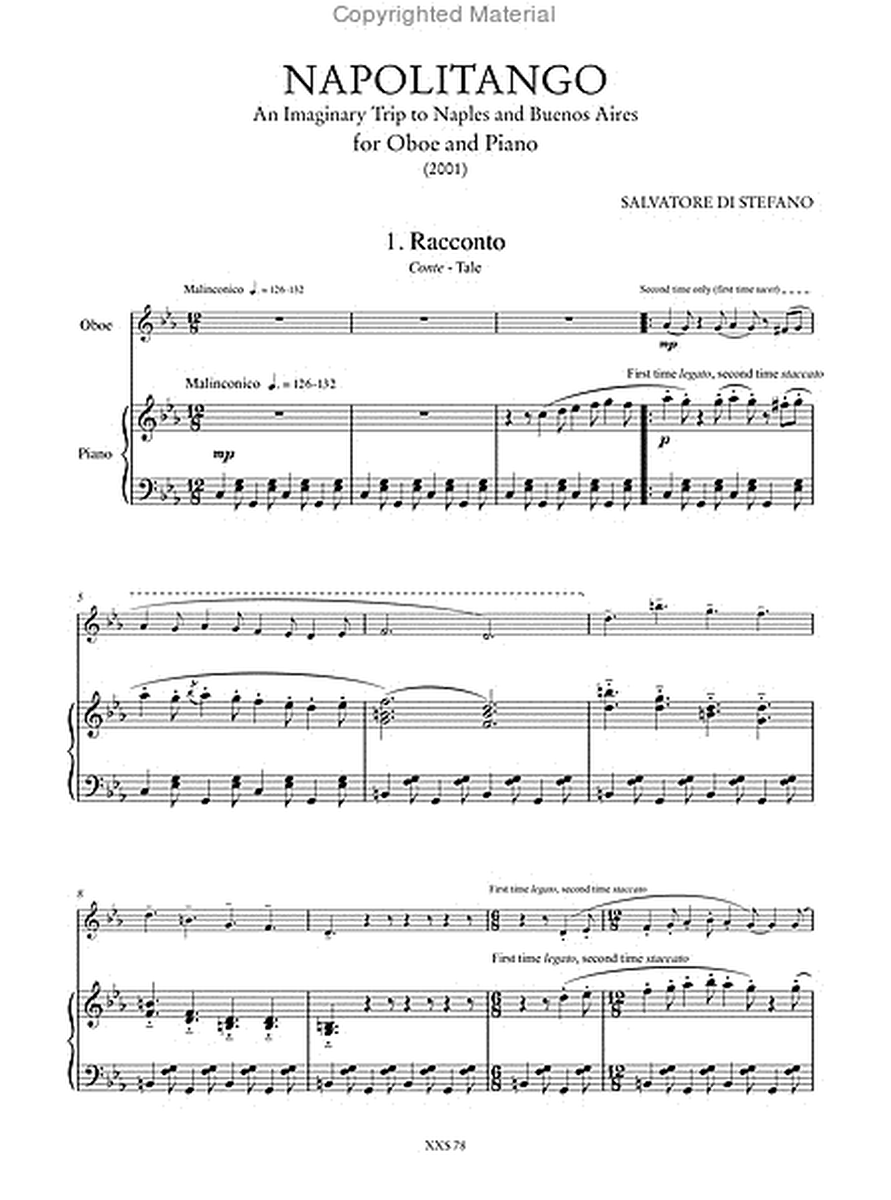 Napolitango. An Imaginary Trip to Naples and Buenos Aires for Oboe and Piano (2001)