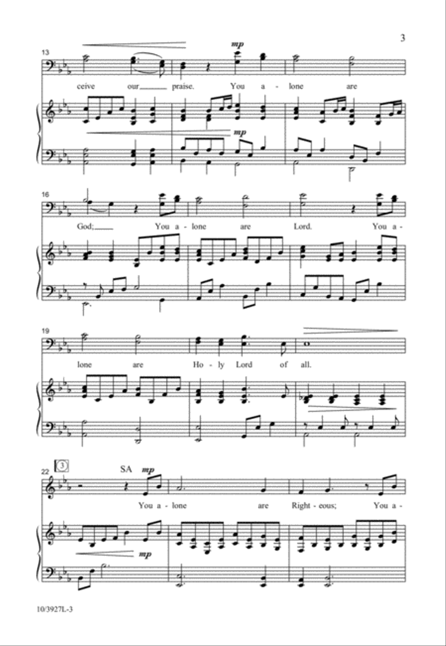 You Alone Are God SSATB scores gallery preview page 4