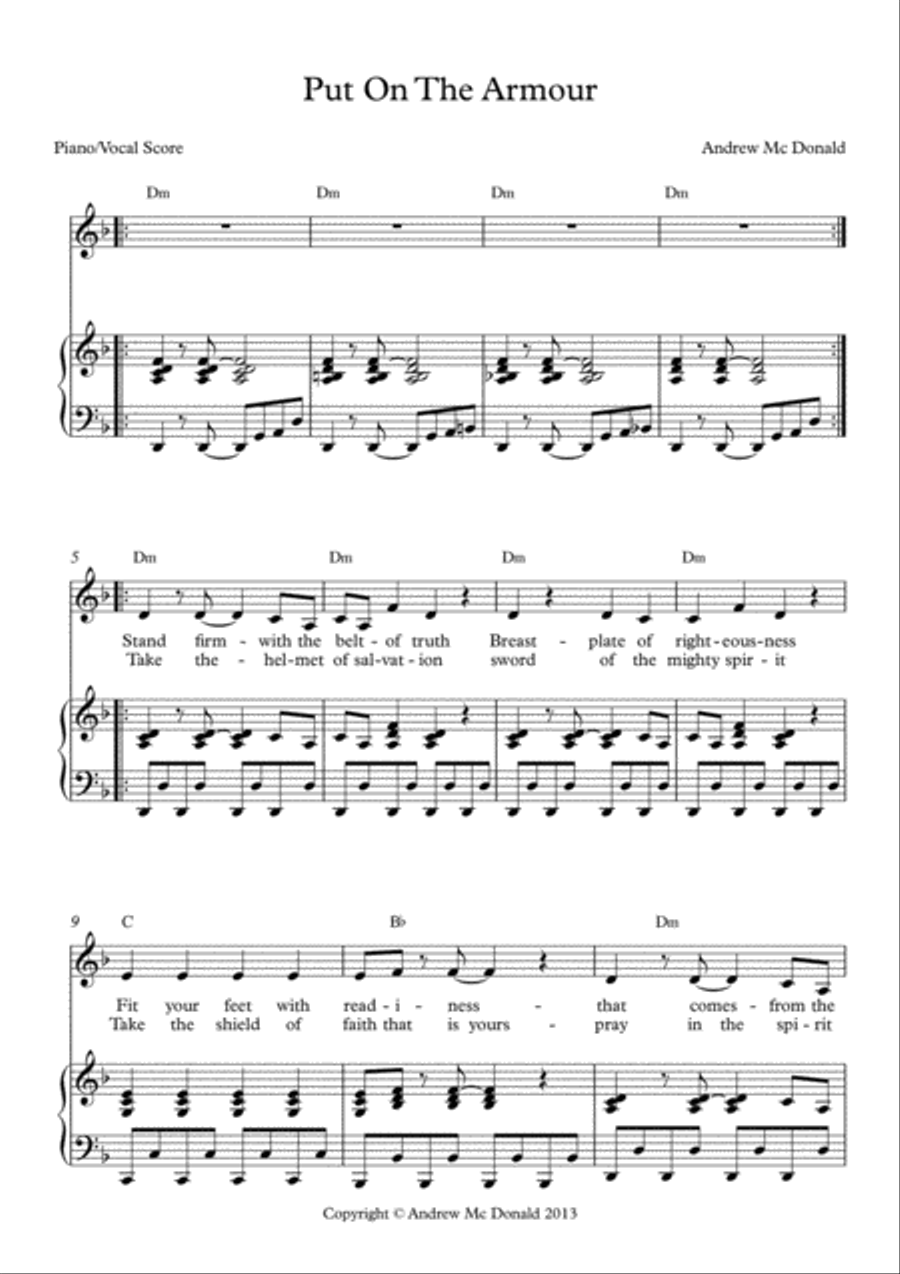 Put On The Armor Voice scores gallery preview page 2