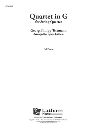 Quartet in G (score)