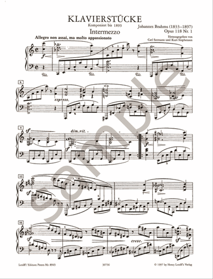6 Piano Pieces Op. 118 6 Piano Pieces Op. 118 Piano scores gallery preview page 4