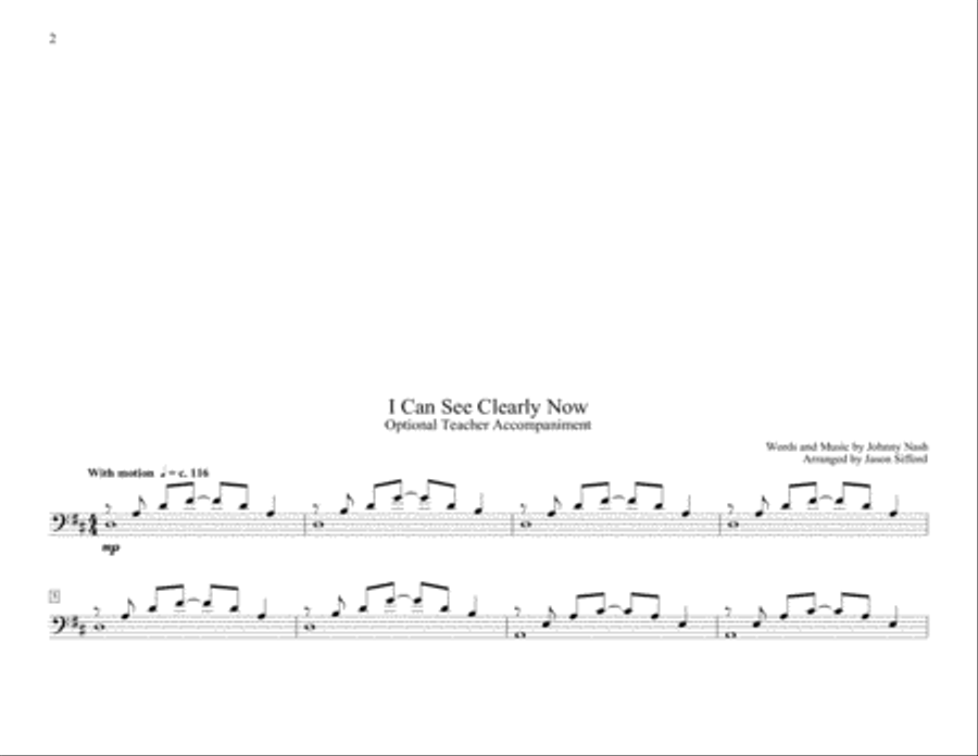 I Can See Clearly Now (arr. Jason Sifford) Piano scores gallery preview page 2