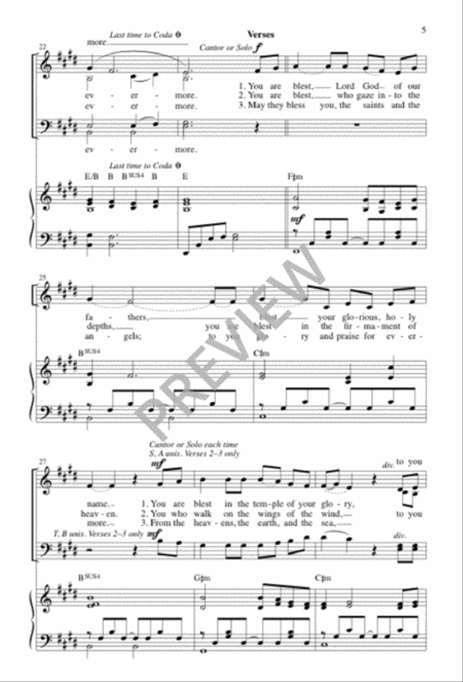 To You Glory and Praise To You Glory and Praise 4-Part scores gallery preview page 5