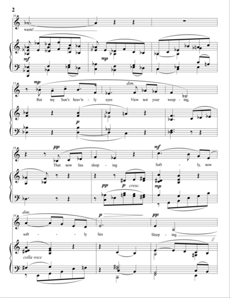 GURNEY: Tears (transposed to A minor) Voice scores gallery preview page 3