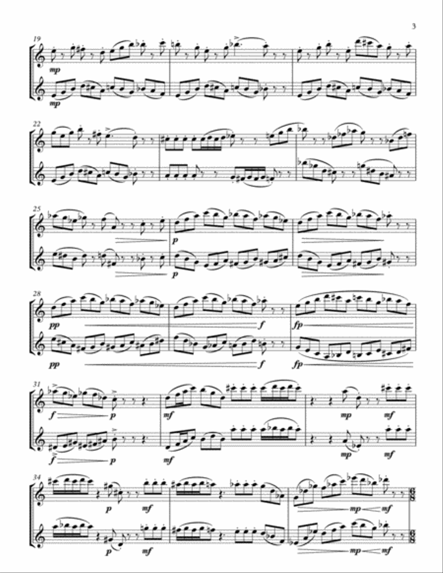 Constellations: #10 - Gemini, The Twins Clarinet Duet scores gallery preview page 3