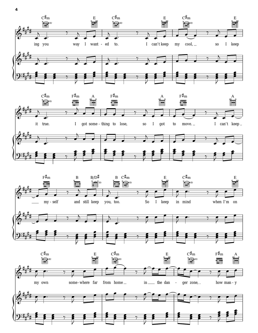 Love Lockdown Piano, Vocal, Guitar scores gallery preview page 4