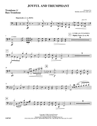 Book cover for Joyful and Triumphant - Trombone 1/Bass Trombone
