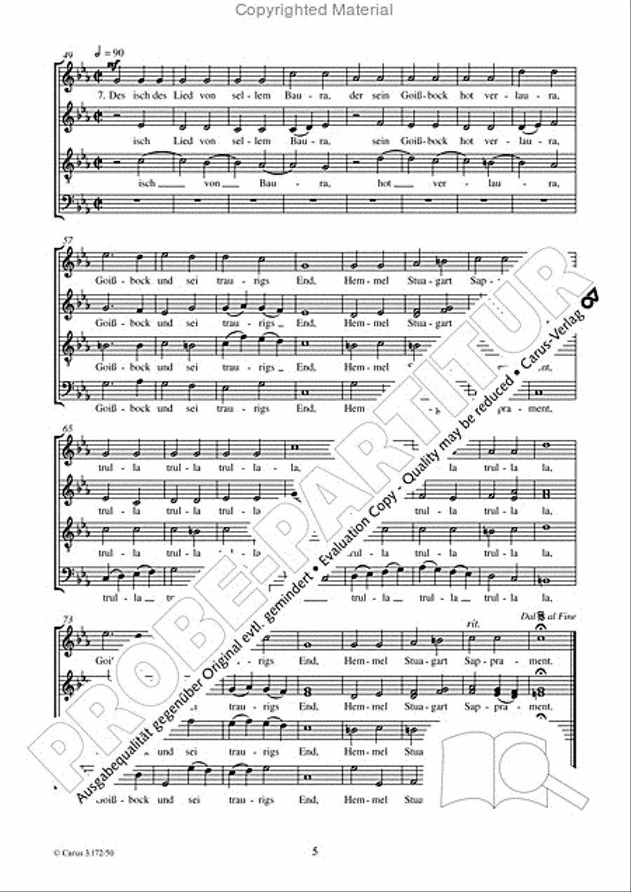 Auf de schwabsche Eisebahne Choir scores gallery preview page 6