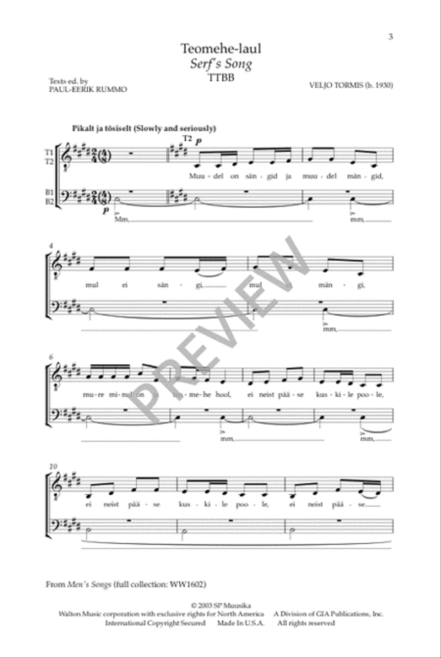 Teomehe-laul Teomehe-laul TTBB scores gallery preview page 4