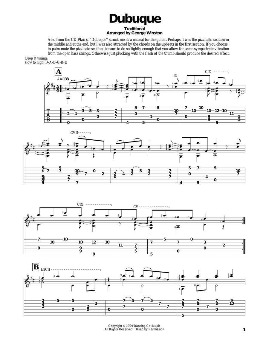 Dubuque Guitar Solo scores gallery preview page 1