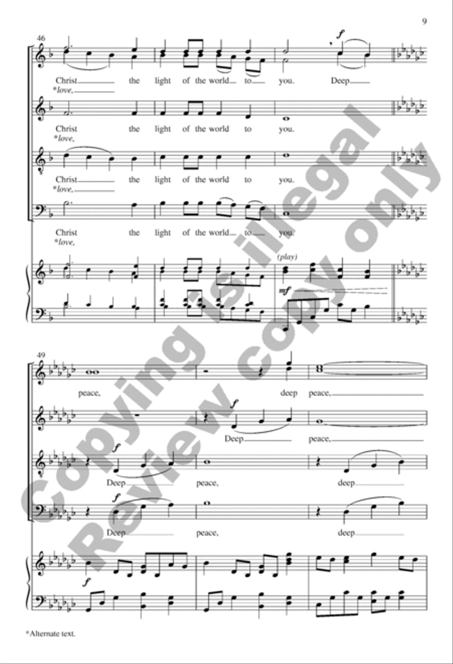 Deep Peace SSATB scores gallery preview page 8