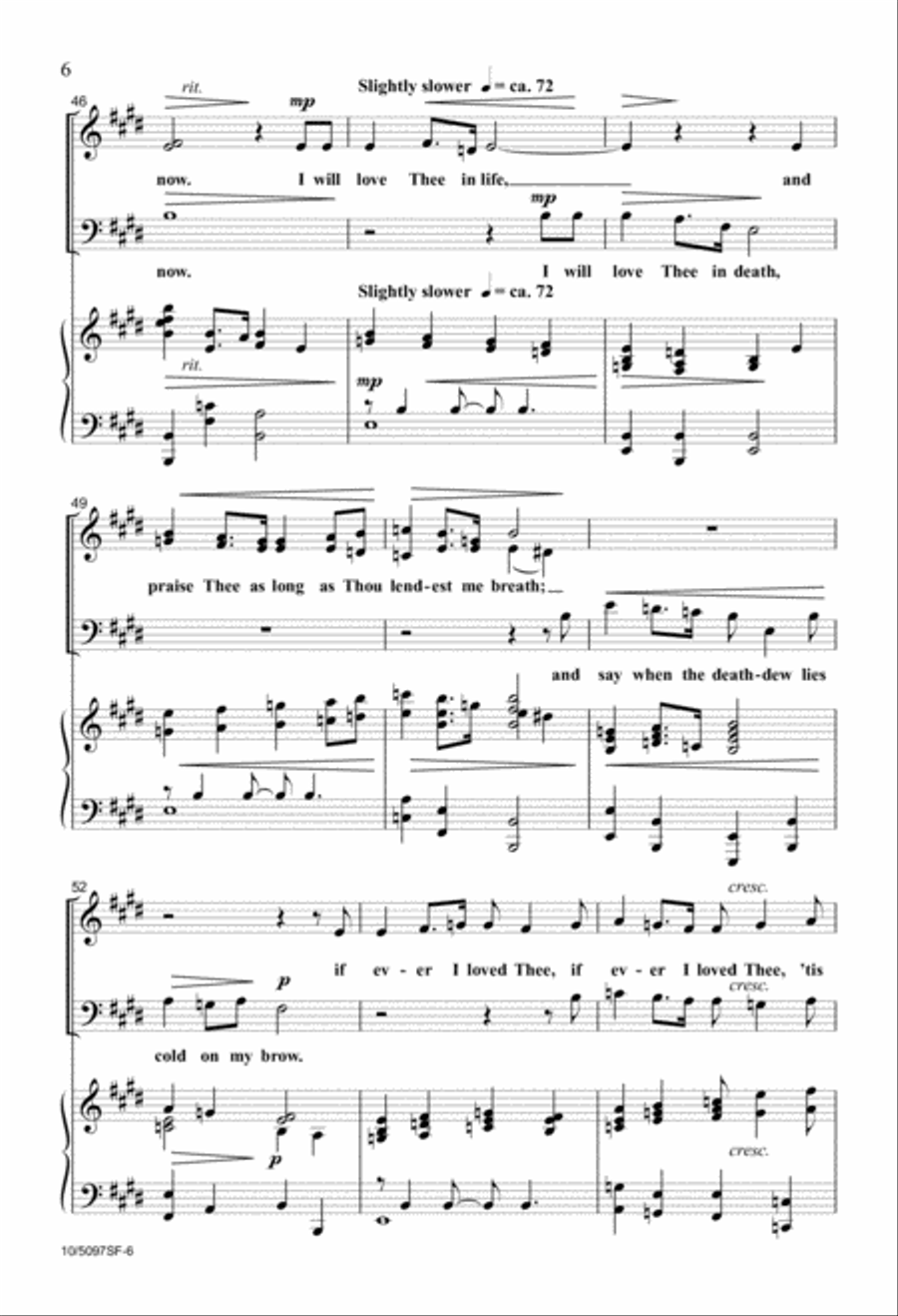 My Jesus, I Love Thee 3-Part scores gallery preview page 6