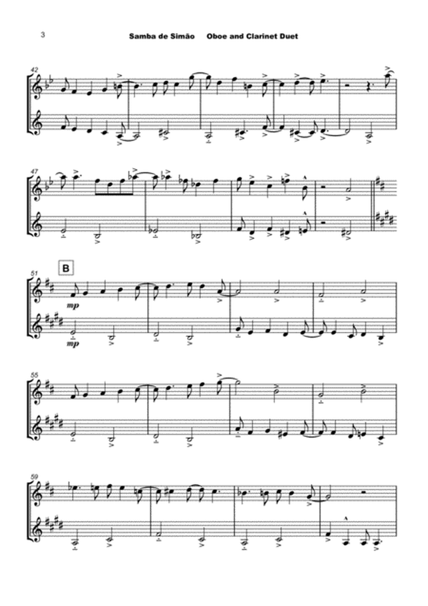 Samba de Simão, for Oboe and Clarinet Duet