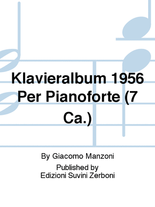 Book cover for Klavieralbum 1956 Per Pianoforte (7 Ca.)