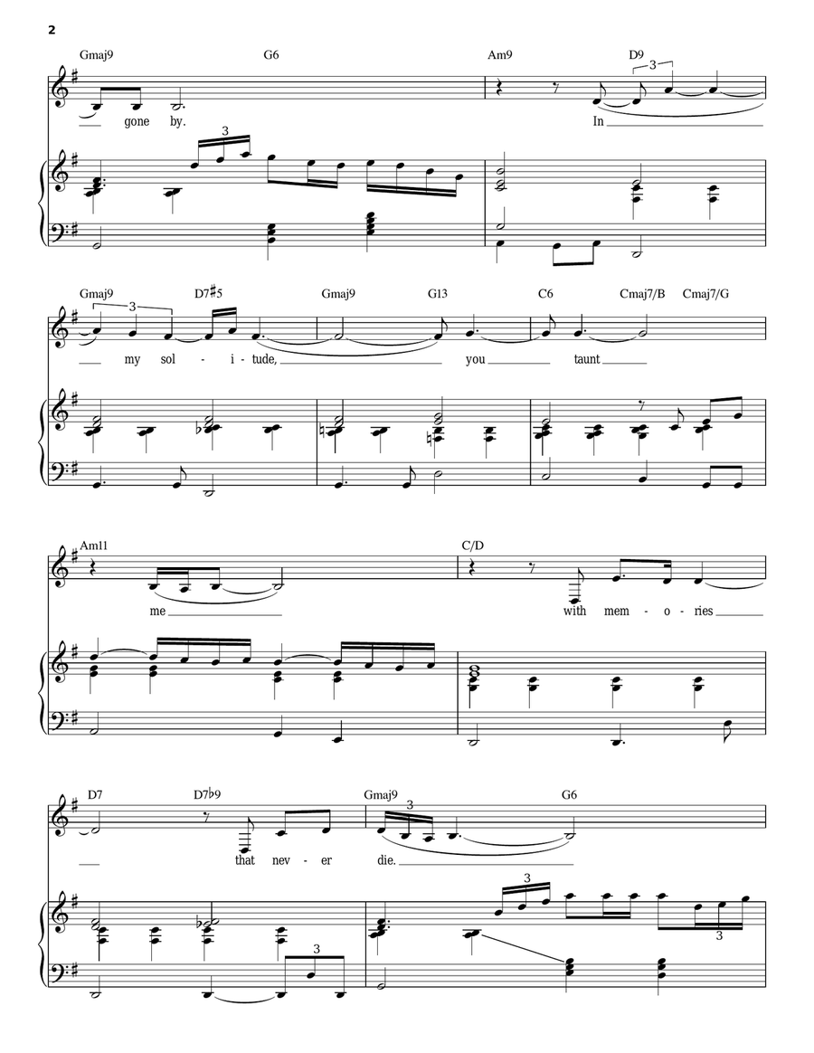 Solitude Solitude Piano, Vocal scores gallery preview page 2