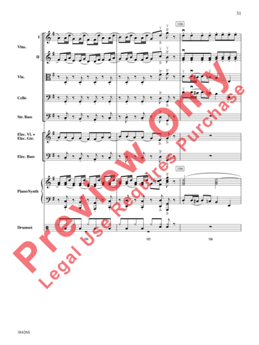 A Mad Russian's Christmas String Orchestra scores gallery preview page 32