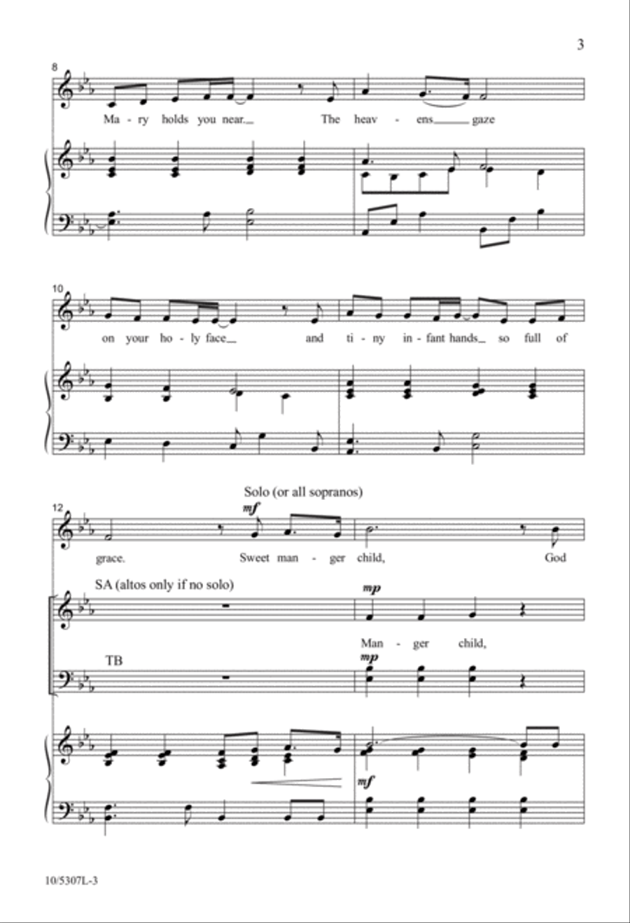 Manger Child, Manger King 4-Part scores gallery preview page 3