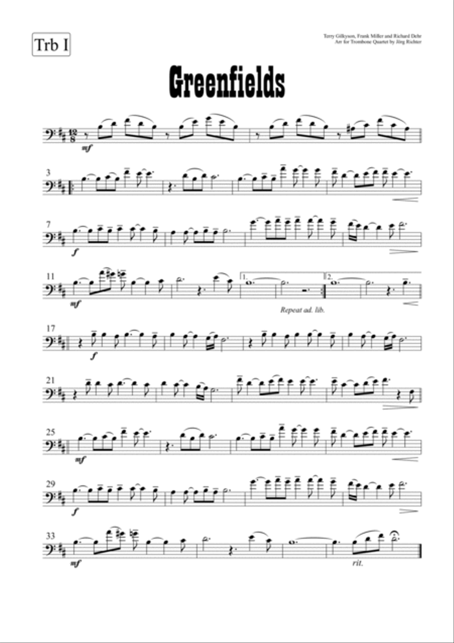 Greenfields Greenfields Brass Quartet scores gallery preview page 4