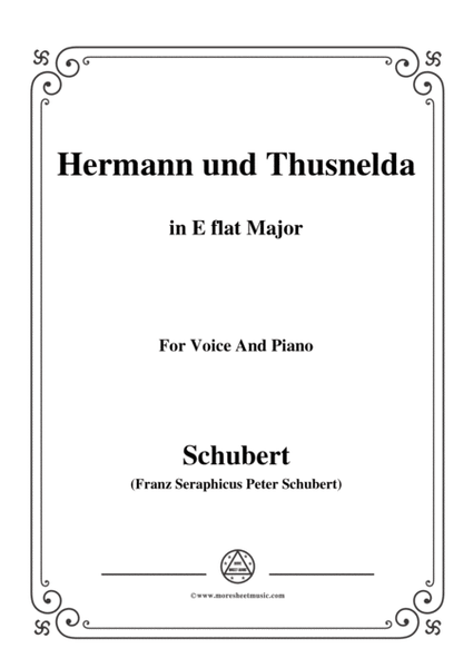 Schubert-Hermann und Thusnelda,in E flat Major,for Voice&Piano image number null
