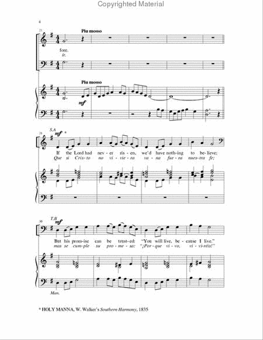 Christ Is Risen, Christ Is Living / Cristo Vive, Fuera el Llanto 2-Part scores gallery preview page 4