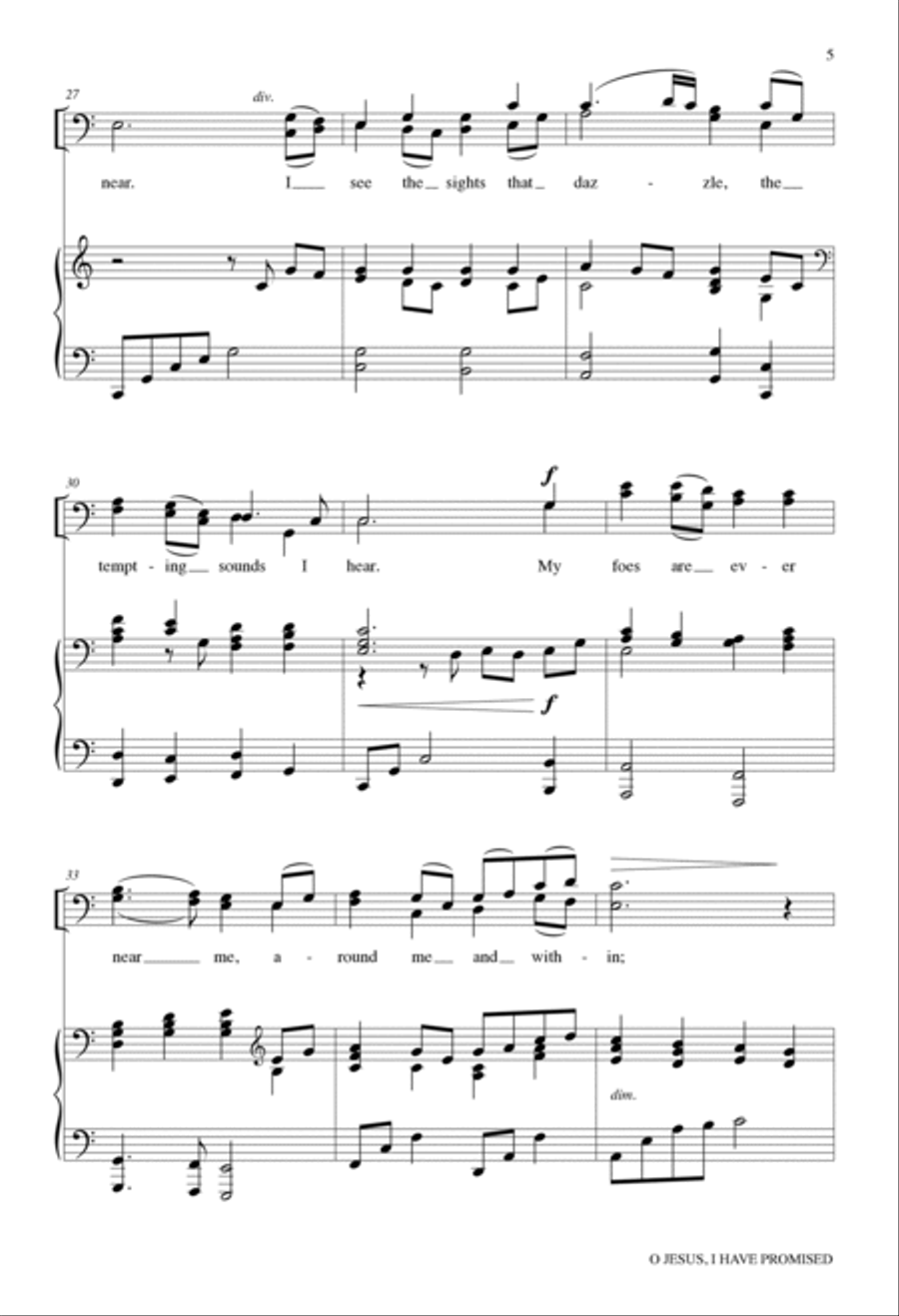 O Jesus, I Have Promised 4-Part scores gallery preview page 5